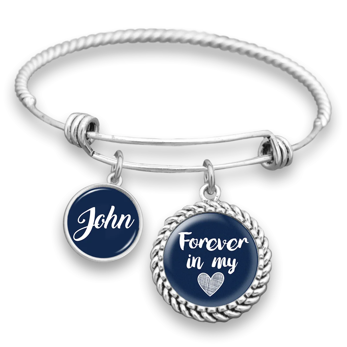 Forever In My Heart Personalized Charm Bracelet