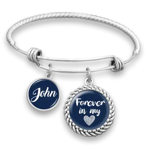 Forever In My Heart Personalized Charm Bracelet