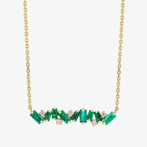 FRENZY EMERALD BAR PENDANT