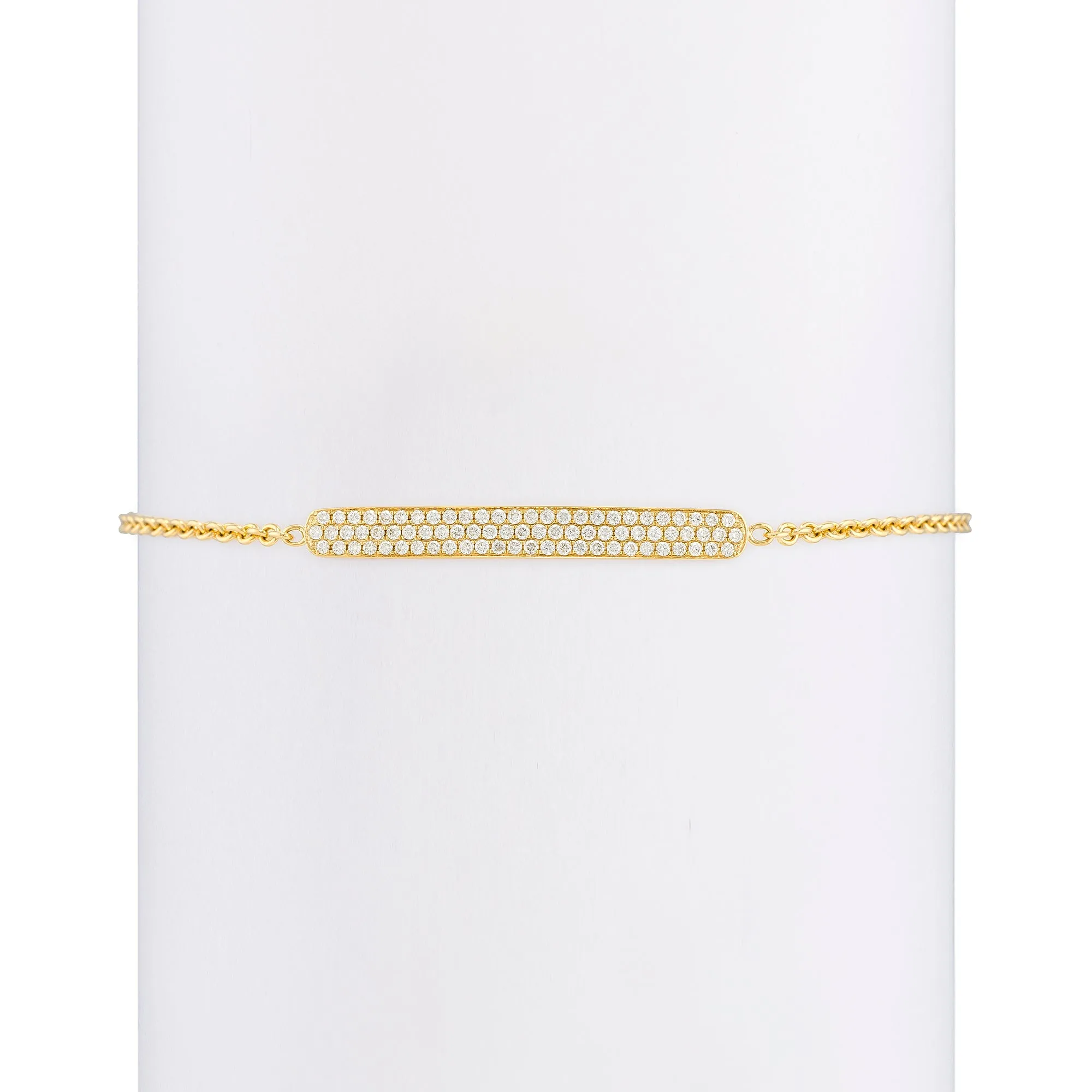 Full Diamond Bar Bracelet