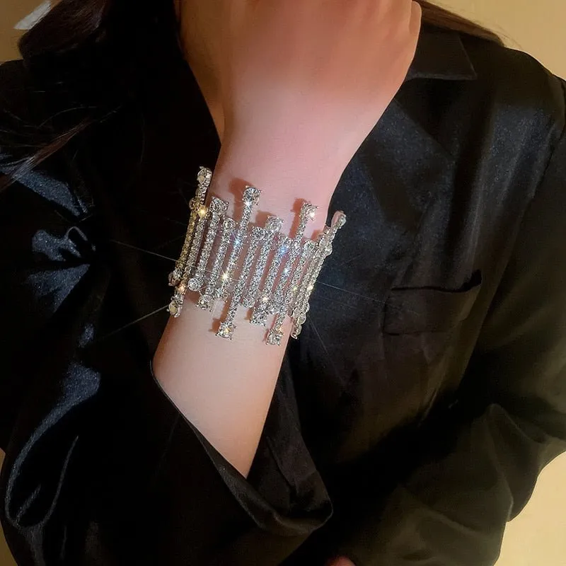 Full Inlaid Gemstone Bracelet For Women Party Jewelry Gifts