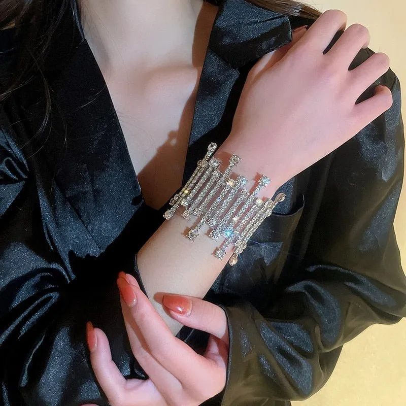 Full Inlaid Gemstone Bracelet For Women Party Jewelry Gifts