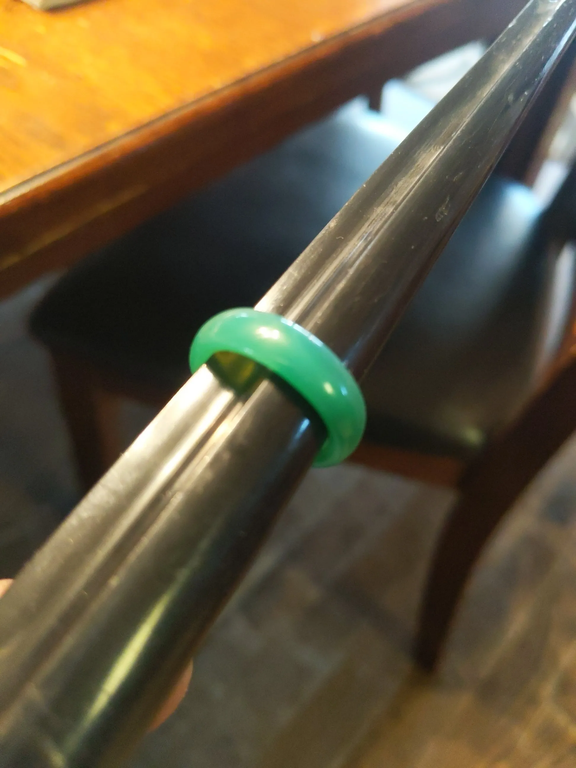 Gem silica ring. 12.88ct. Bacon stone, from Kasiruta island . Indonesia