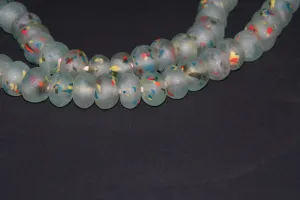 Ghana Transparent Beads Recycled Glass Vintage African Necklace