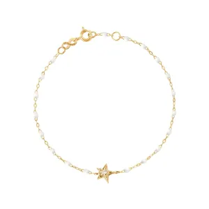 GIGI CLOZEAU- Classic Star Bracelet 18k Yellow Gold- white