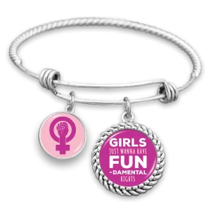 Girls Just Wanna Have FUN-damental Rights Charm Bracelet