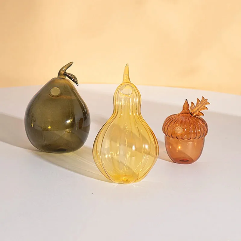 Glass Flower Vase Creative Plant Bottle Modern Transparent Art Flower Vases Home Desktop Decor Vaso Para Planta Home Decor Items