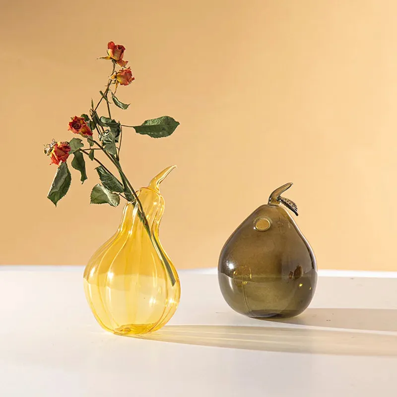 Glass Flower Vase Creative Plant Bottle Modern Transparent Art Flower Vases Home Desktop Decor Vaso Para Planta Home Decor Items