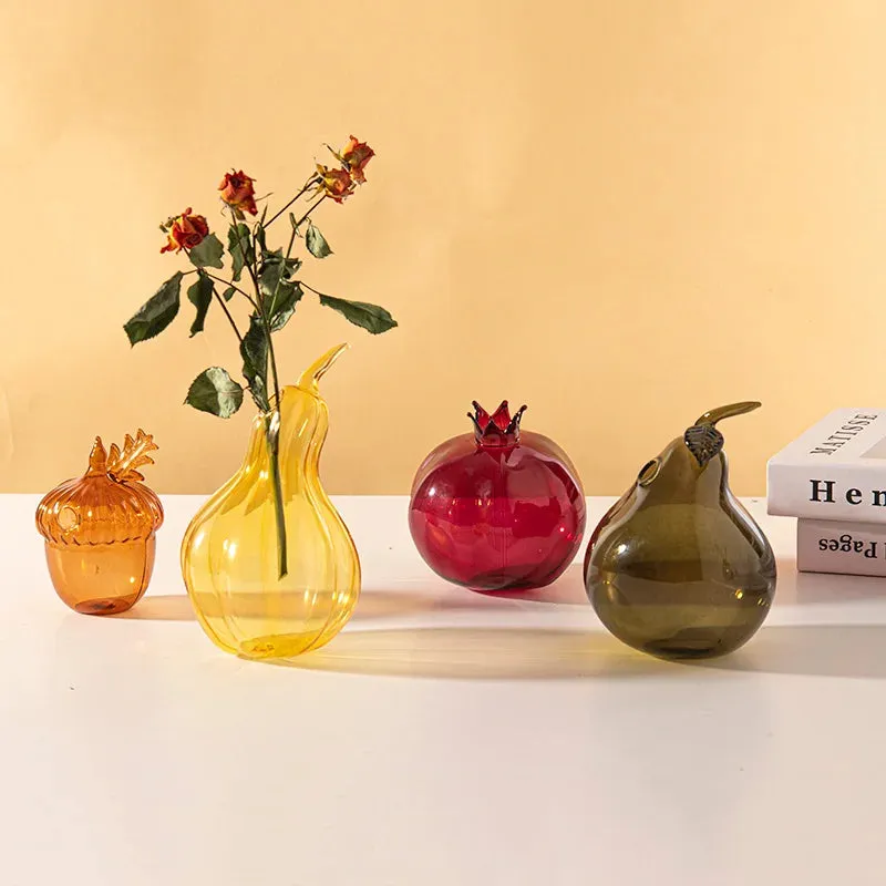 Glass Flower Vase Creative Plant Bottle Modern Transparent Art Flower Vases Home Desktop Decor Vaso Para Planta Home Decor Items