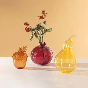 Glass Flower Vase Creative Plant Bottle Modern Transparent Art Flower Vases Home Desktop Decor Vaso Para Planta Home Decor Items