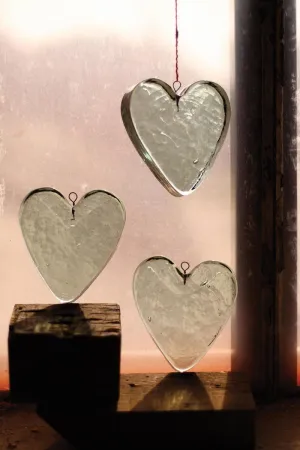 Glass Heart Suncatcher (Pack of 4)