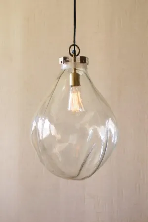 Glass Teardrop Pendant Light
