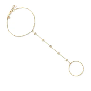 Gold & Diamond Heart Princess Bracelet