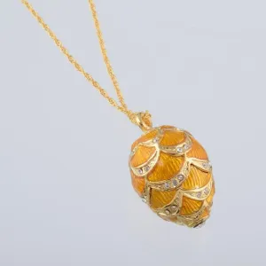 Gold & Yellow Egg Pendant Necklace
