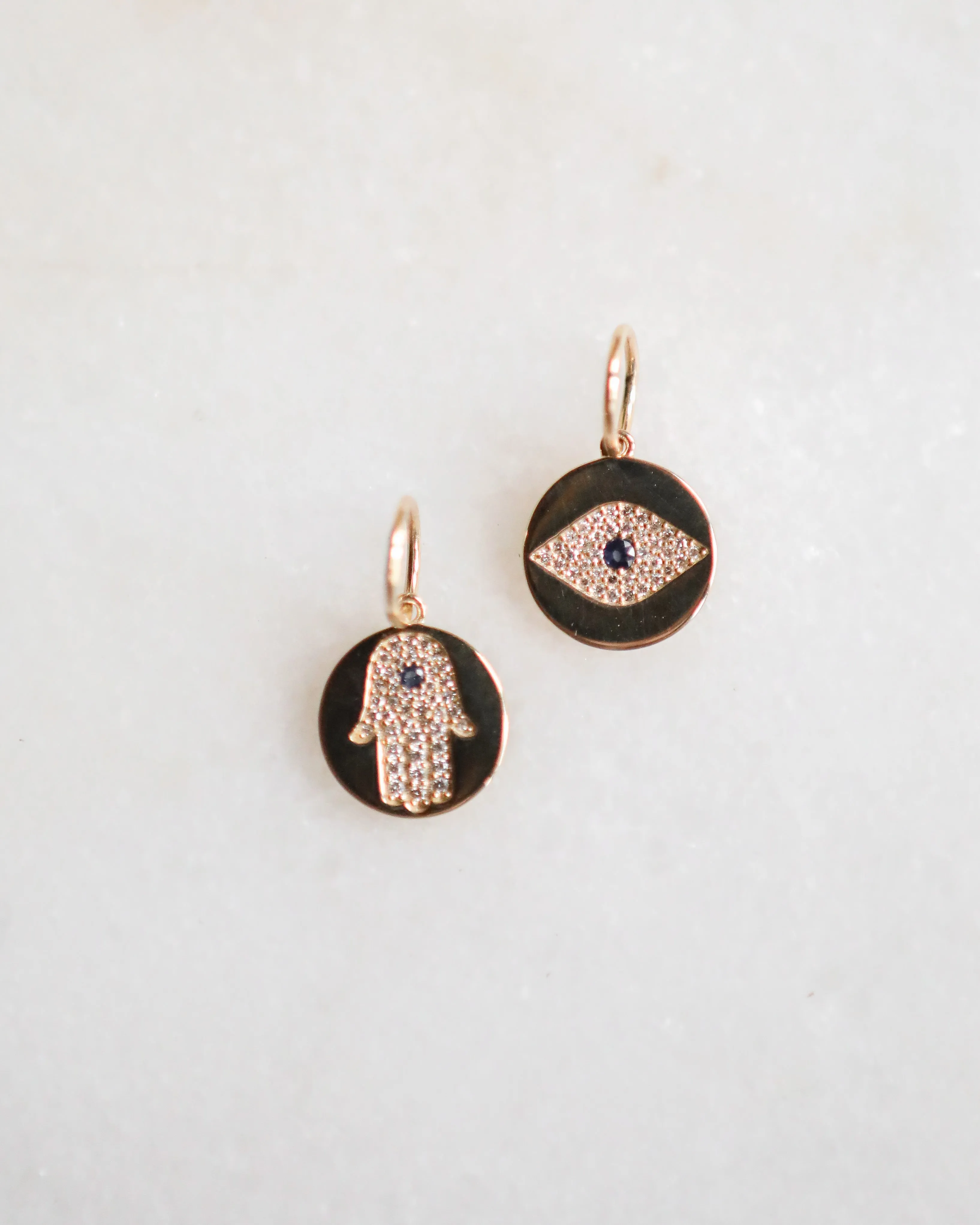 Gold Evil Eye Disc