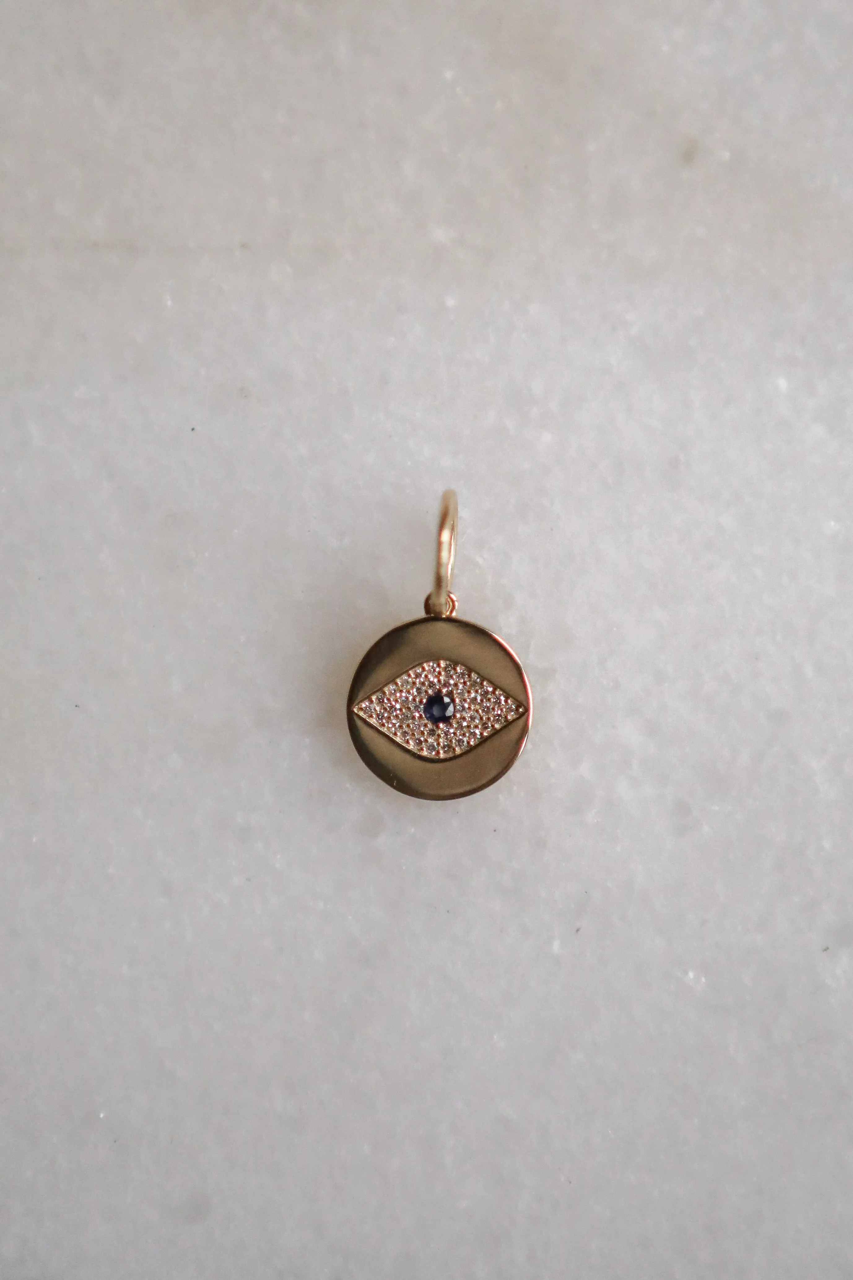 Gold Evil Eye Disc