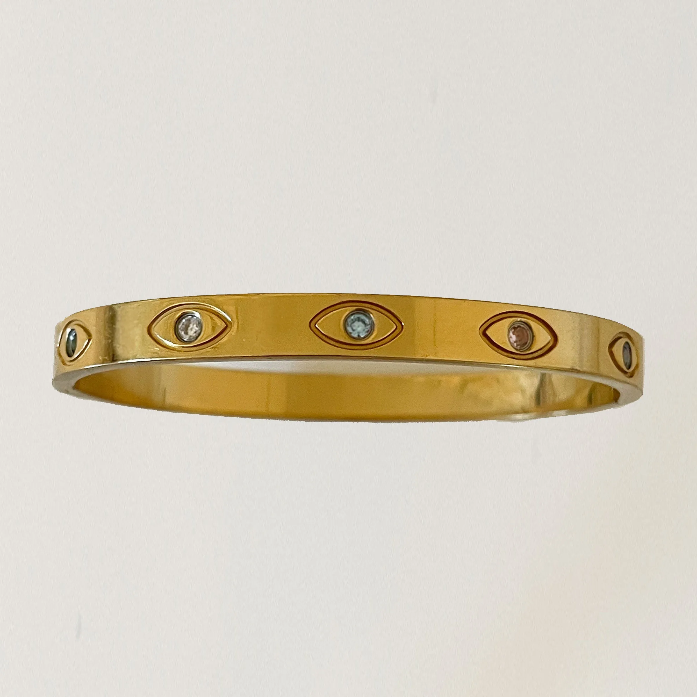 Gold Eye Bangle | Waterproof | Stainless Steel