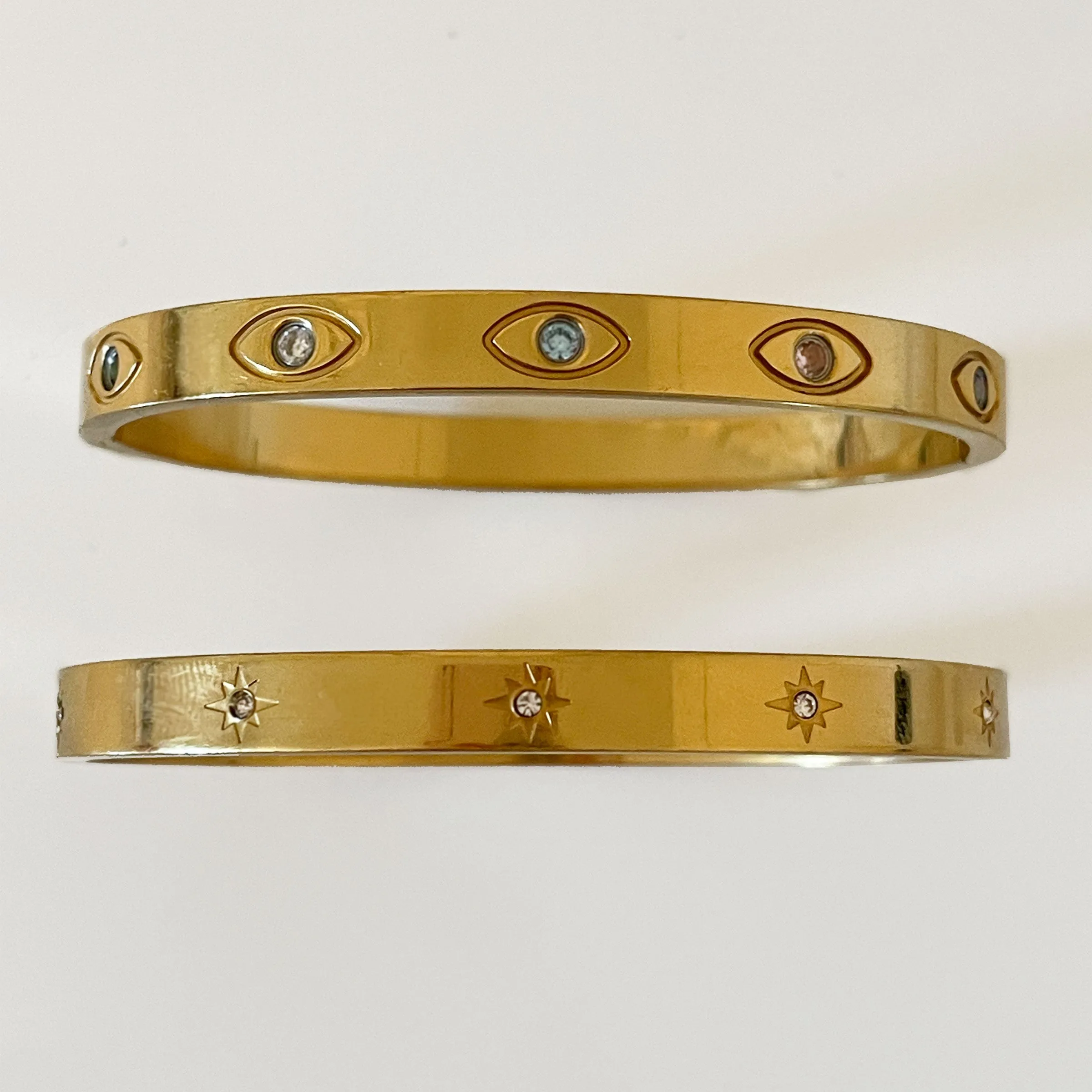 Gold Eye Bangle | Waterproof | Stainless Steel