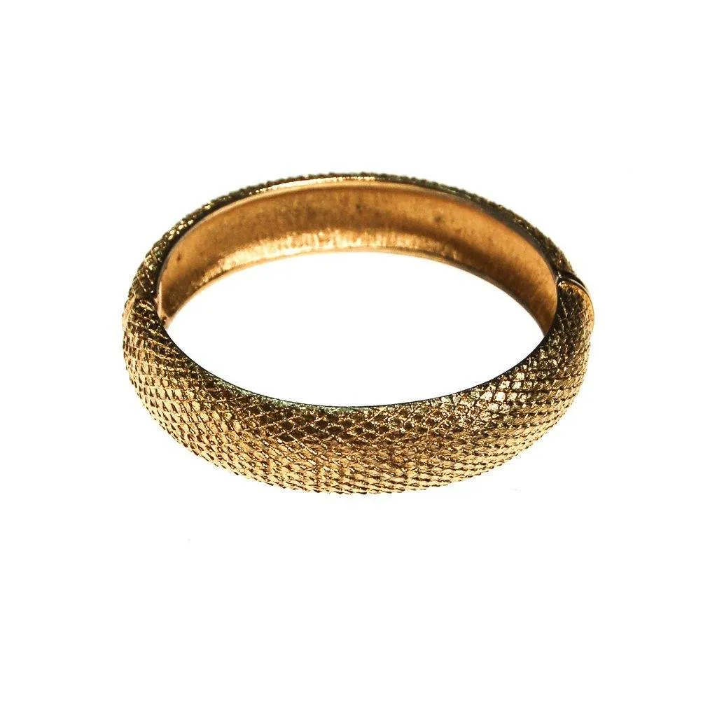 Gold Monet Scale Bangle Bracelet