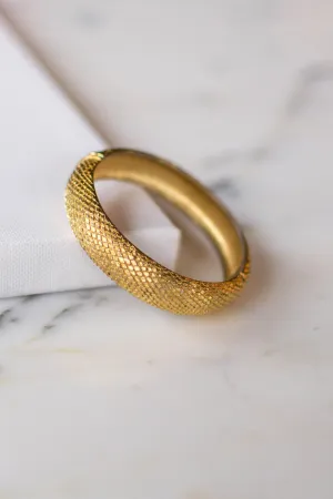 Gold Monet Scale Bangle Bracelet