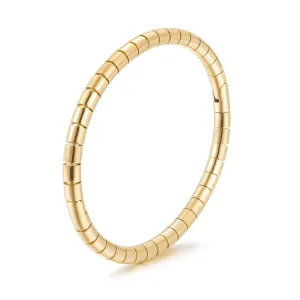 Gold stainless steel smooth surface bracelet-NSB1916STGC