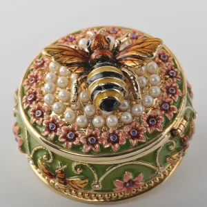 Green Box with Pearls and a Bee