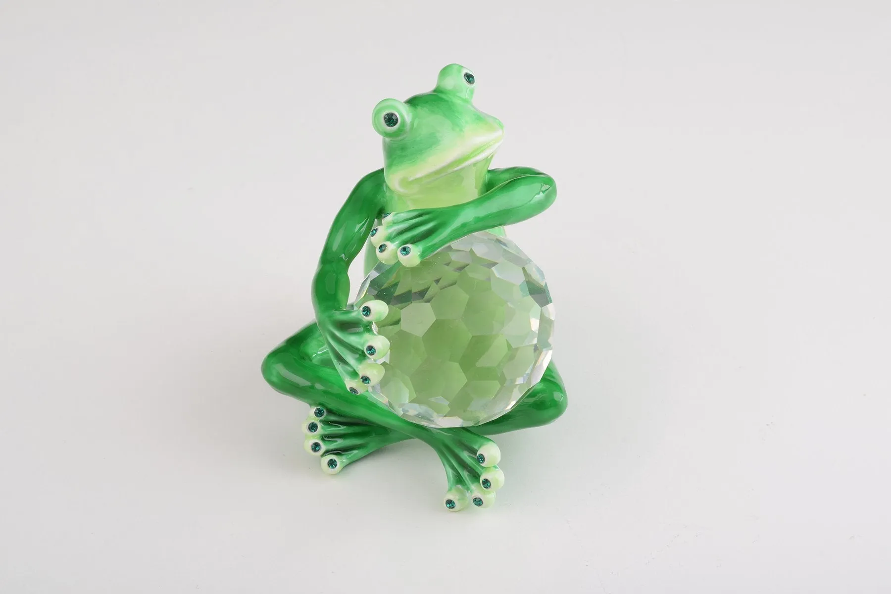 Green Frog with Crystal Ball