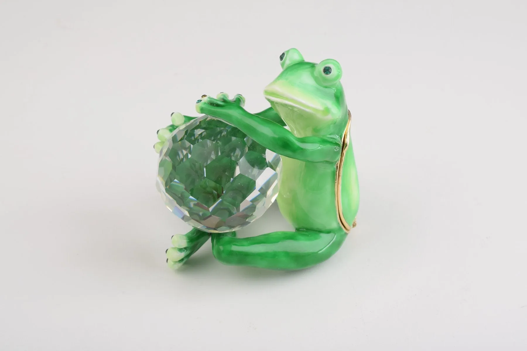 Green Frog with Crystal Ball