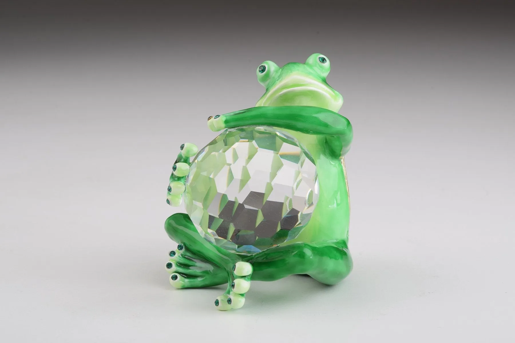 Green Frog with Crystal Ball