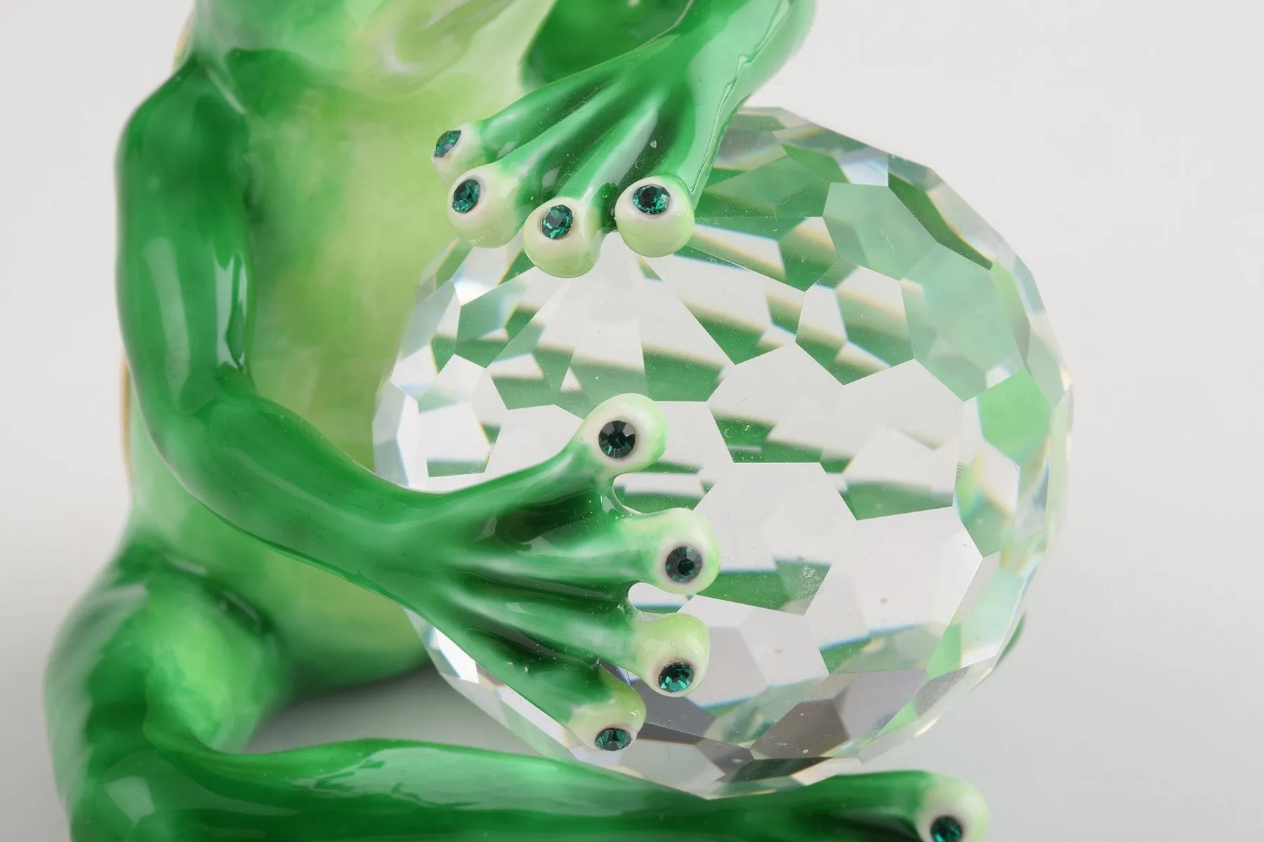 Green Frog with Crystal Ball