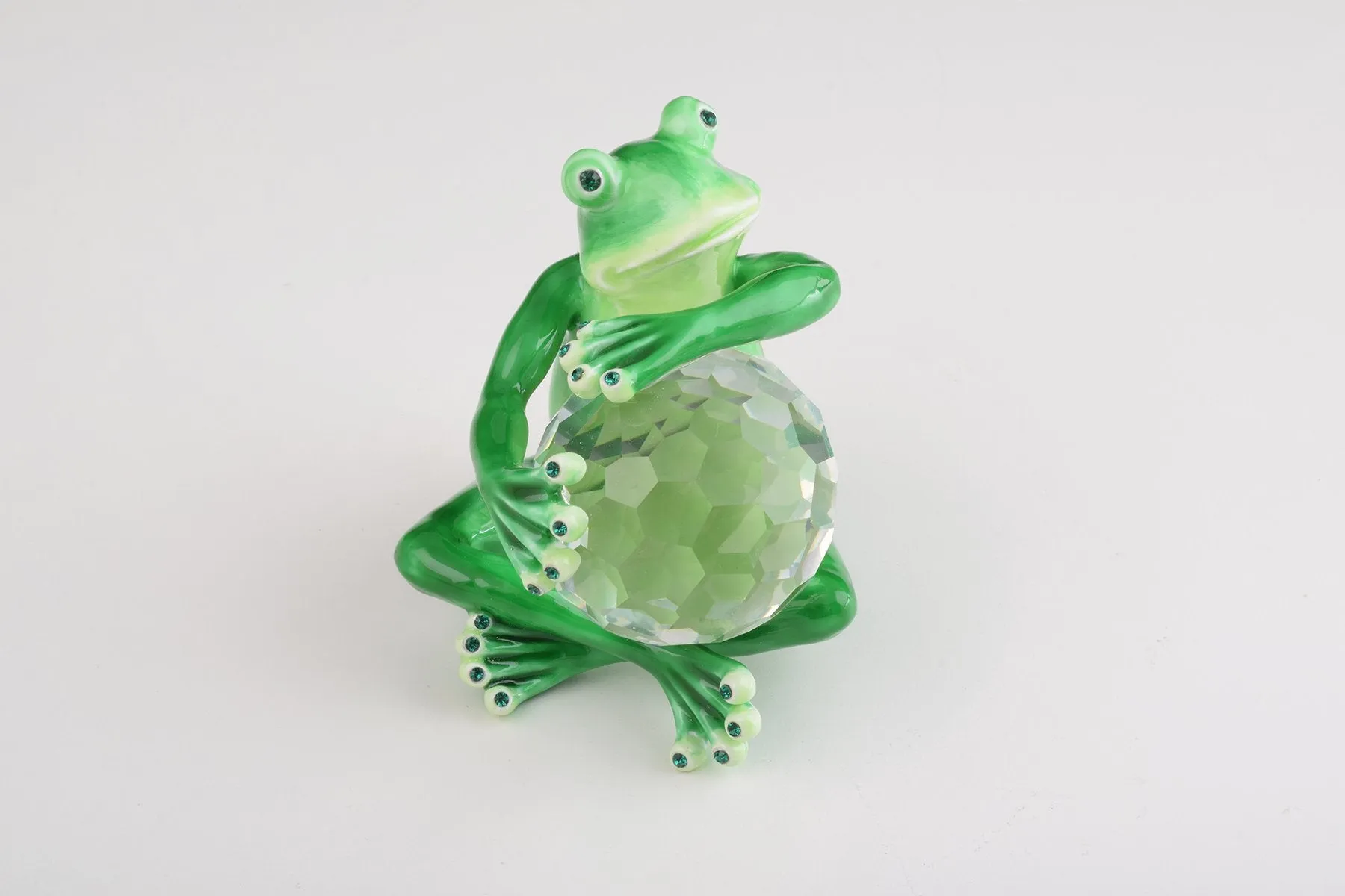 Green Frog with Crystal Ball
