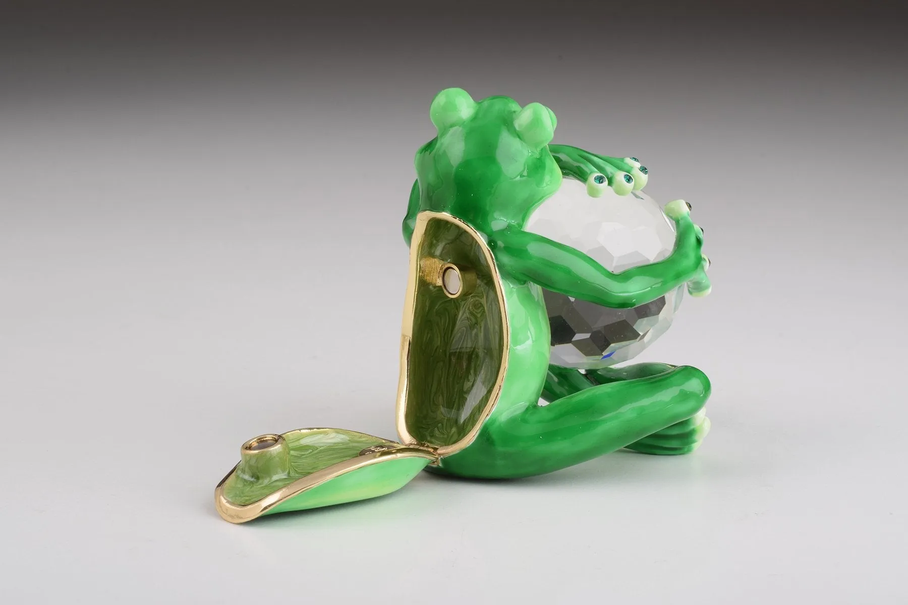 Green Frog with Crystal Ball