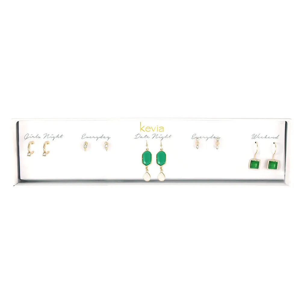 Green Onyx Drop Earring Set