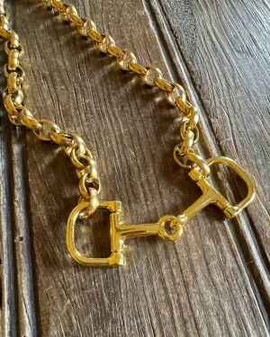 Guilford Gold D-Ring Snaffle Bit Necklace
