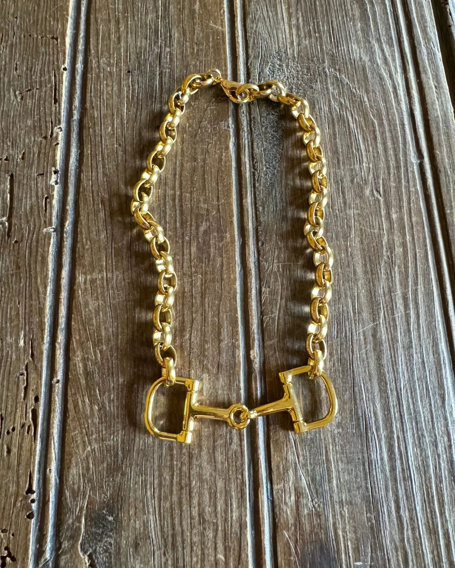 Guilford Gold D-Ring Snaffle Bit Necklace