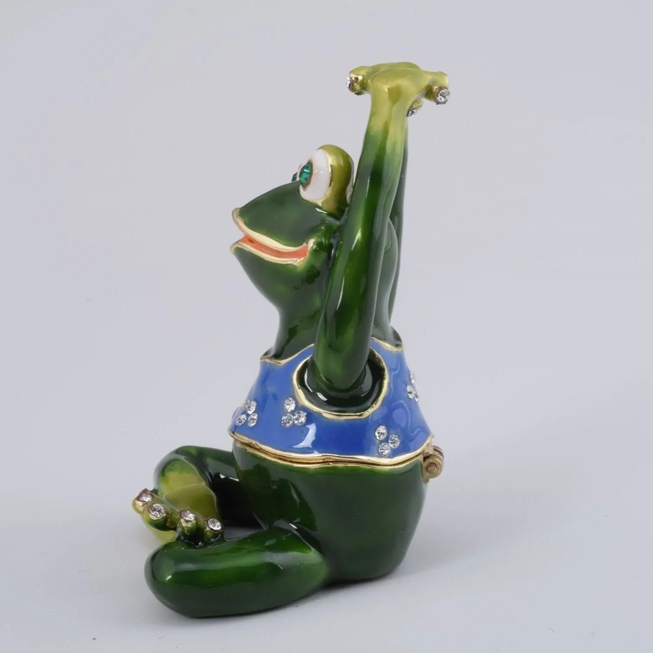 Gymnastic Frog with a Blue Shirt