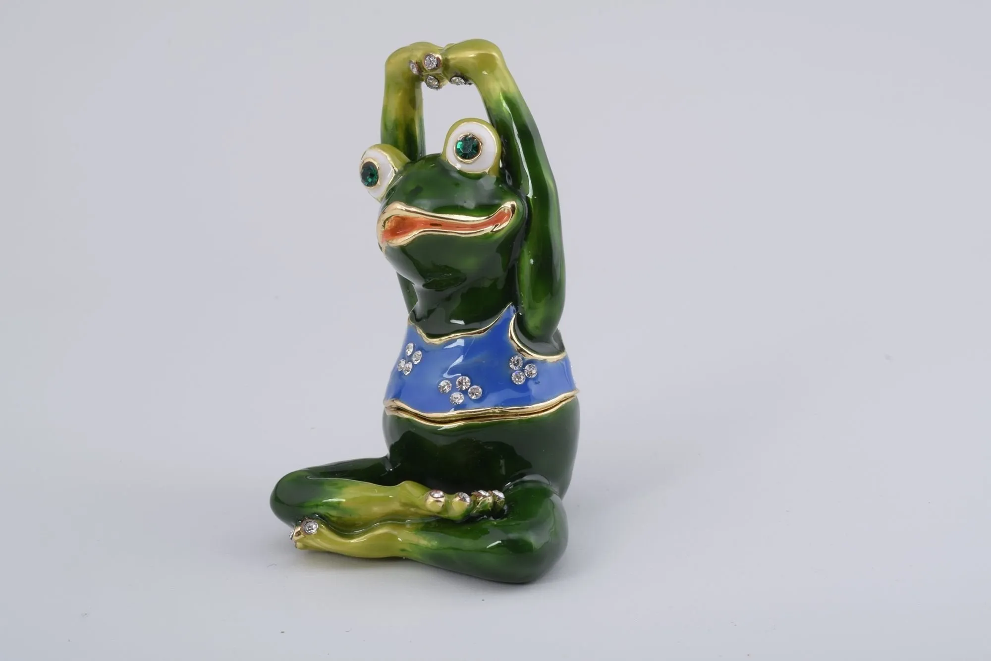 Gymnastic Frog with a Blue Shirt
