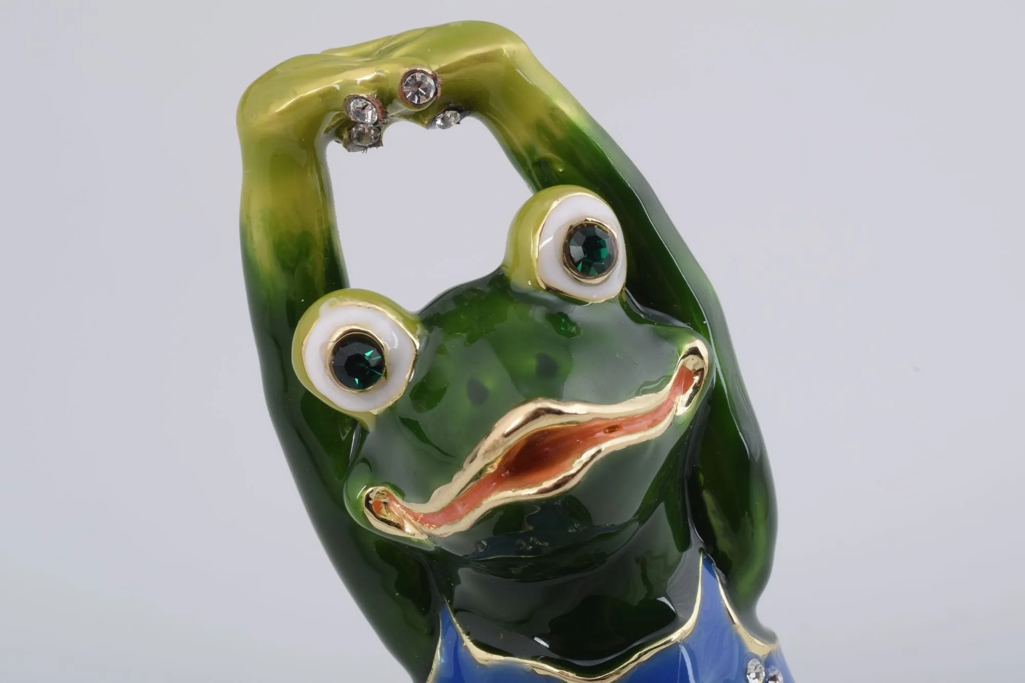 Gymnastic Frog with a Blue Shirt