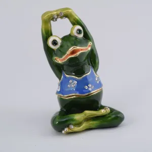 Gymnastic Frog with a Blue Shirt