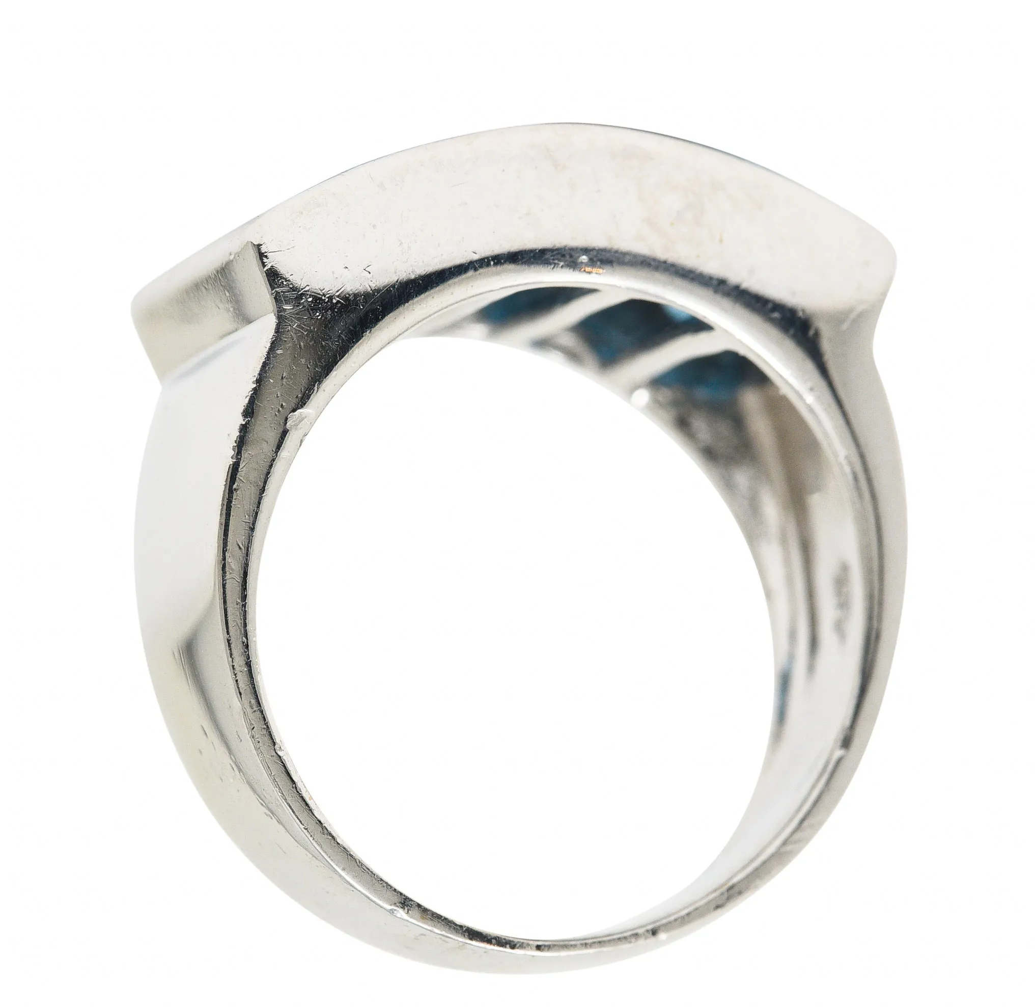 H. Stern 5.00 CTW French Cut Topaz 18 Karat White Gold Channel Band Ring