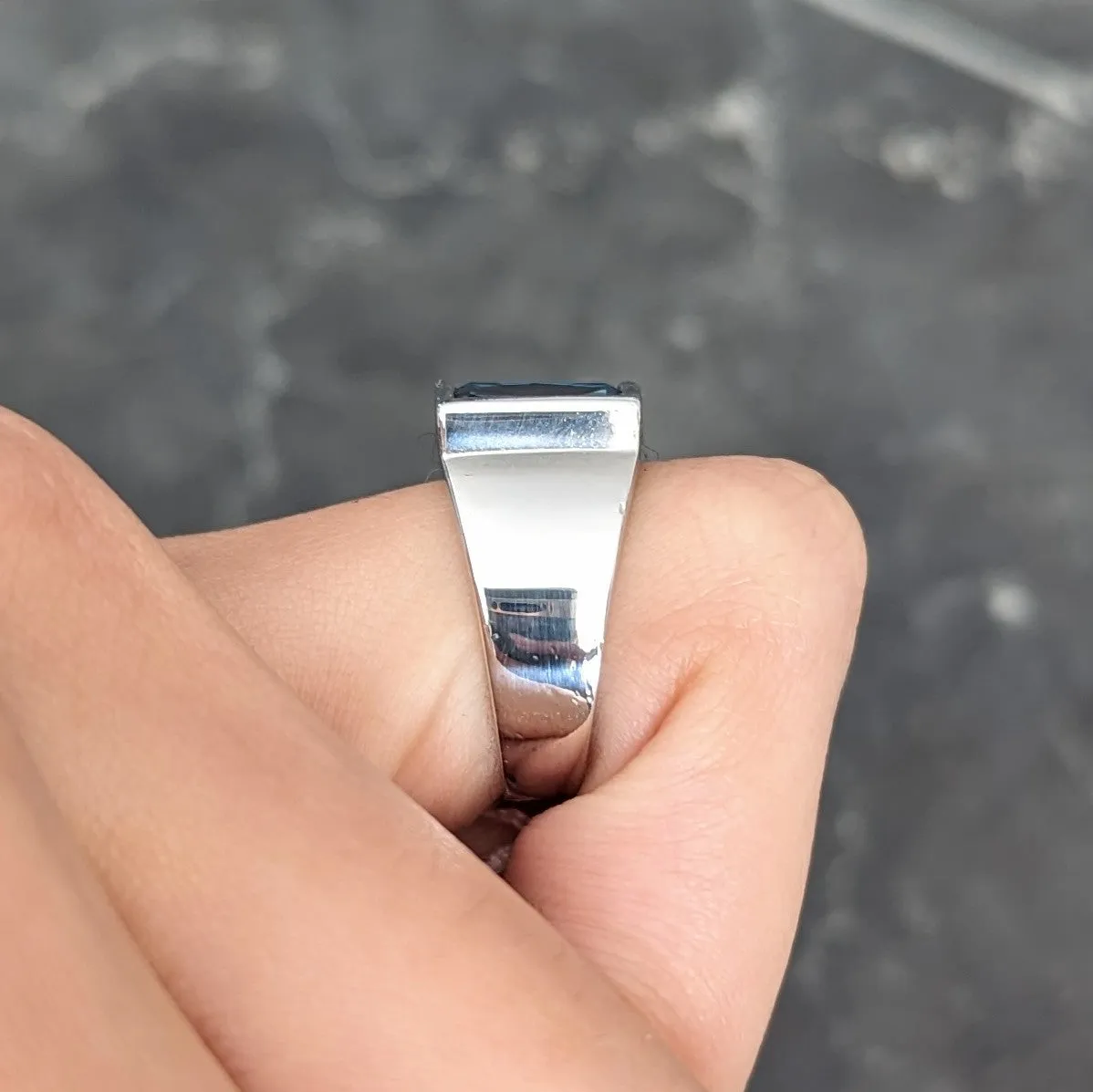 H. Stern 5.00 CTW French Cut Topaz 18 Karat White Gold Channel Band Ring