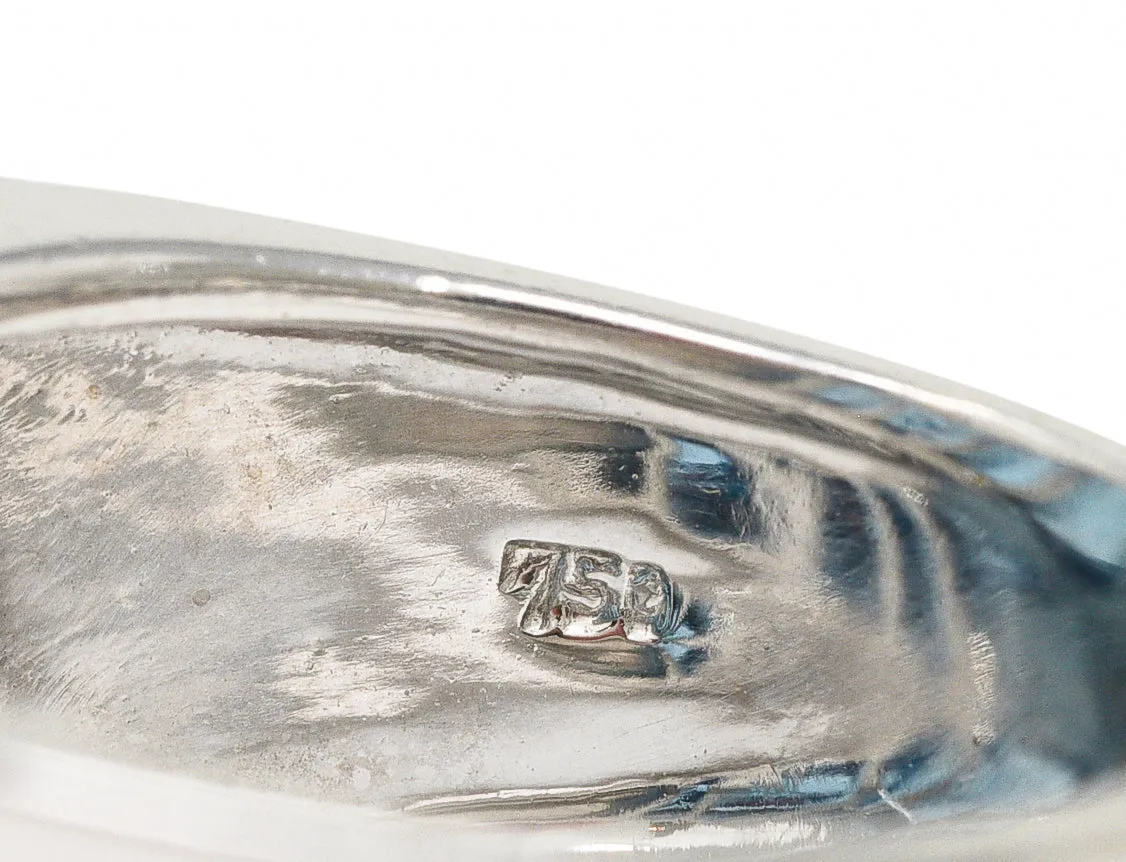 H. Stern 5.00 CTW French Cut Topaz 18 Karat White Gold Channel Band Ring