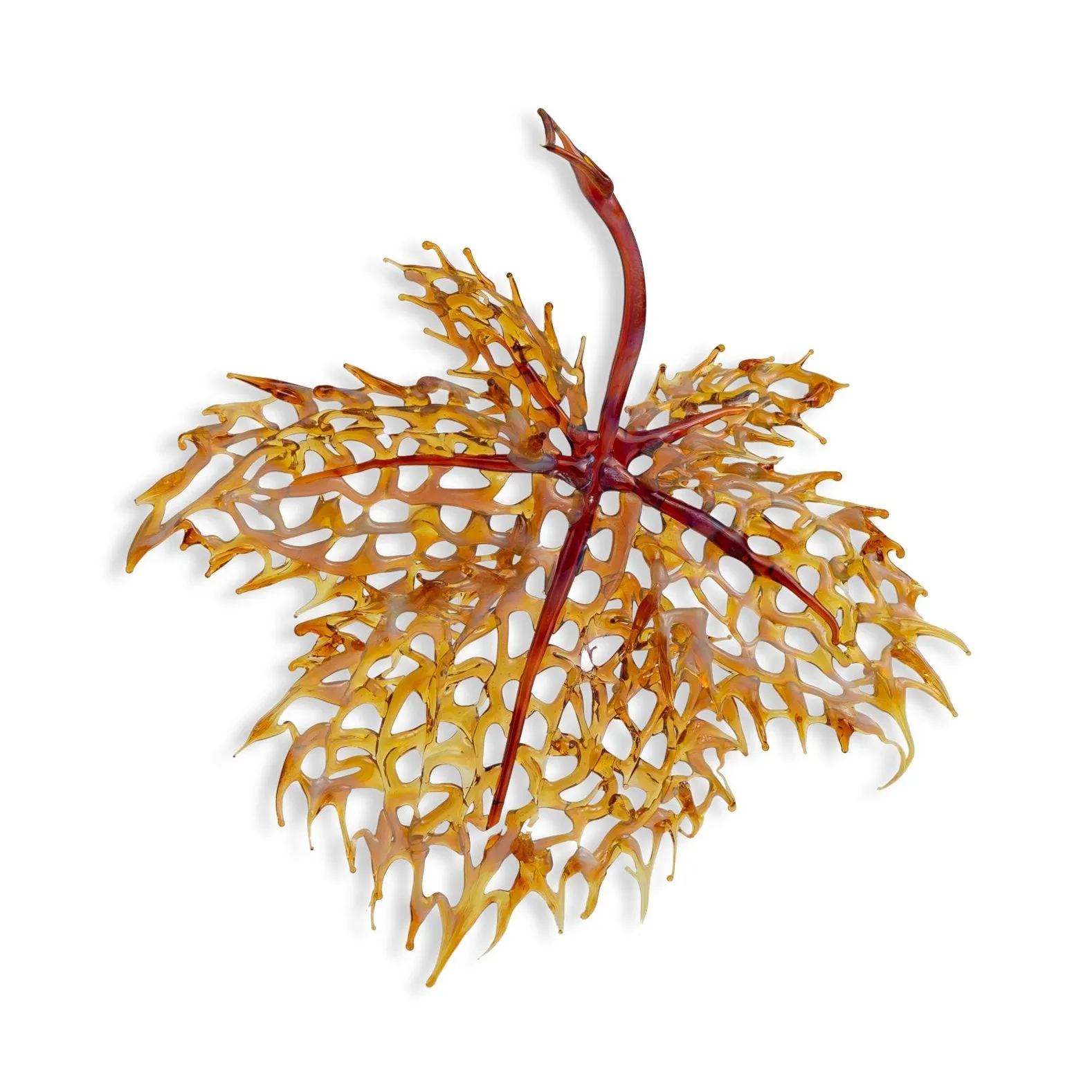 Handmade Glass Ornamental Maple Leaf