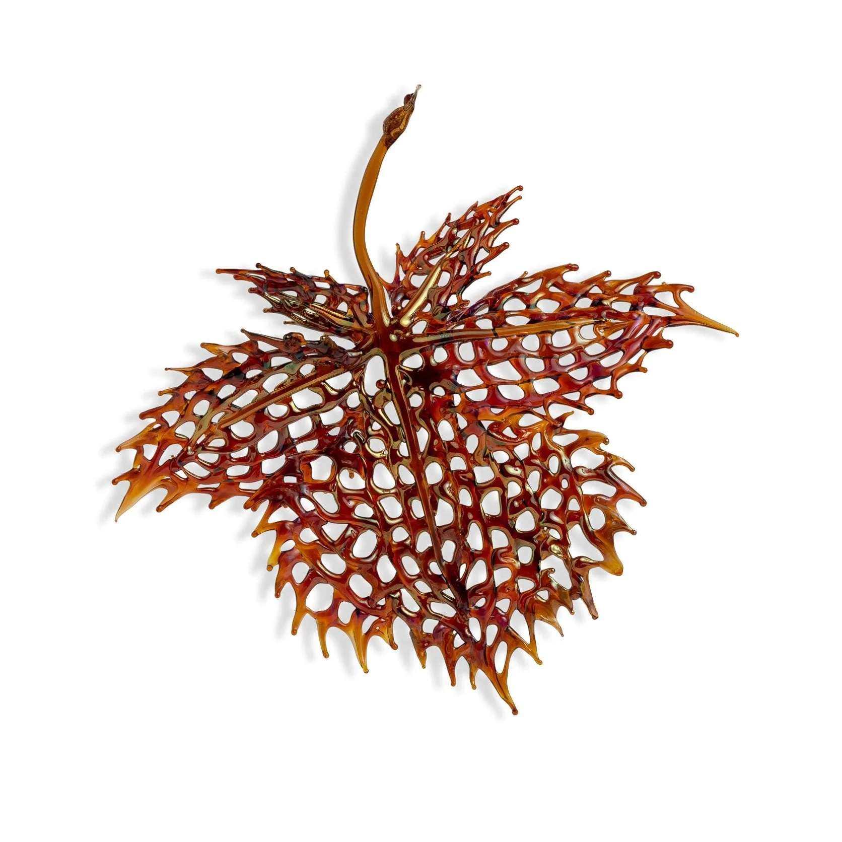 Handmade Glass Ornamental Maple Leaf