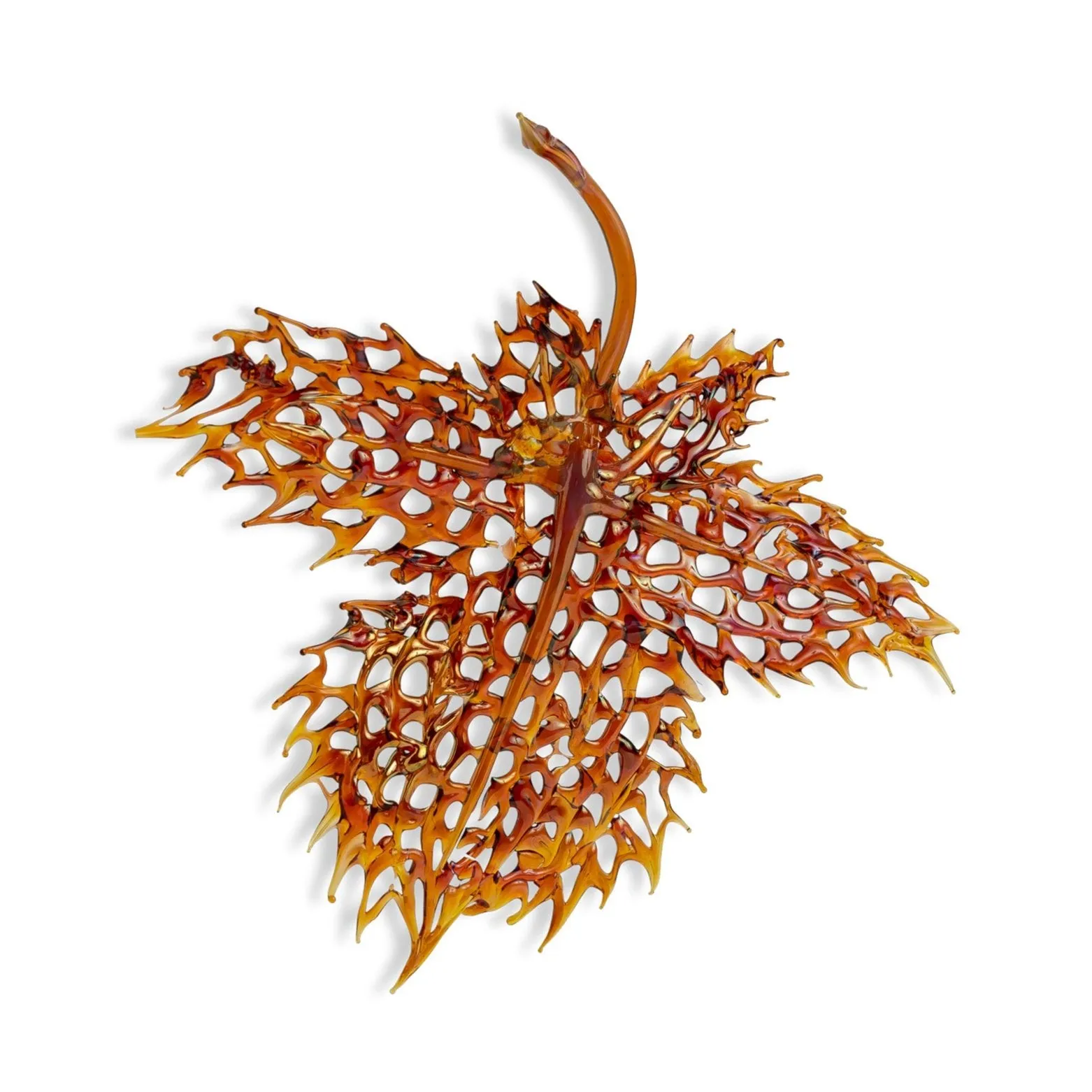 Handmade Glass Ornamental Maple Leaf