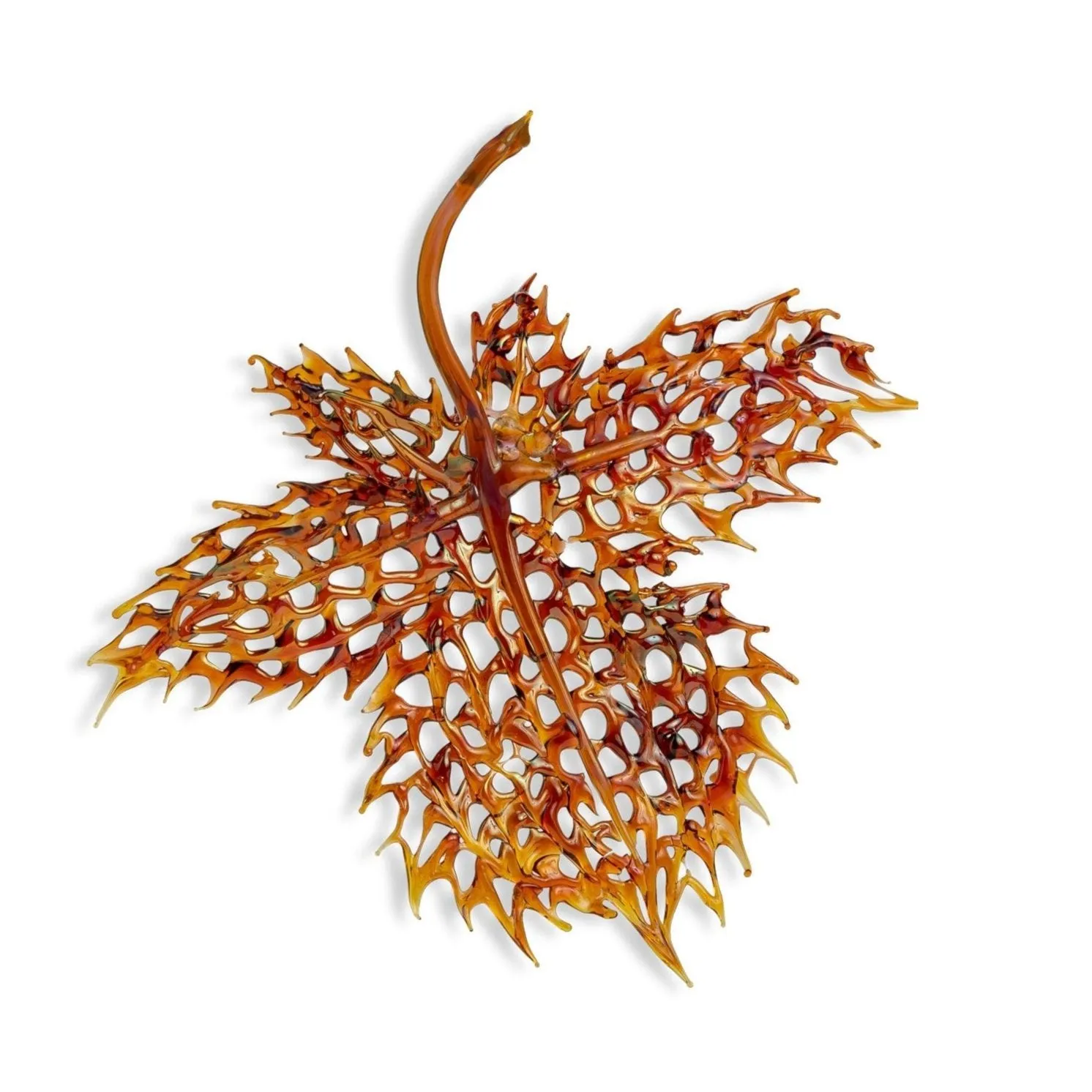 Handmade Glass Ornamental Maple Leaf