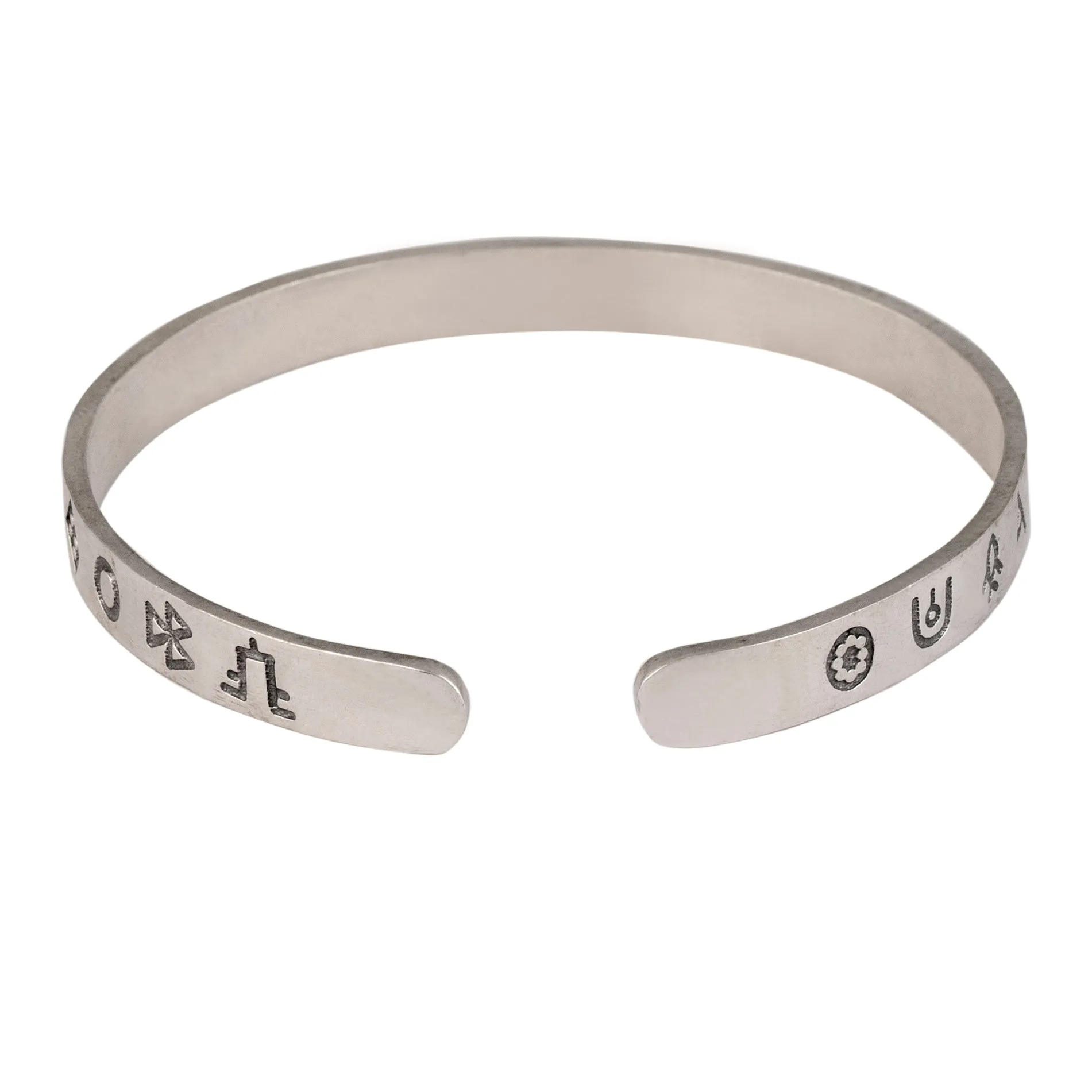 Harappa Script Silver Bracelet by MOHA