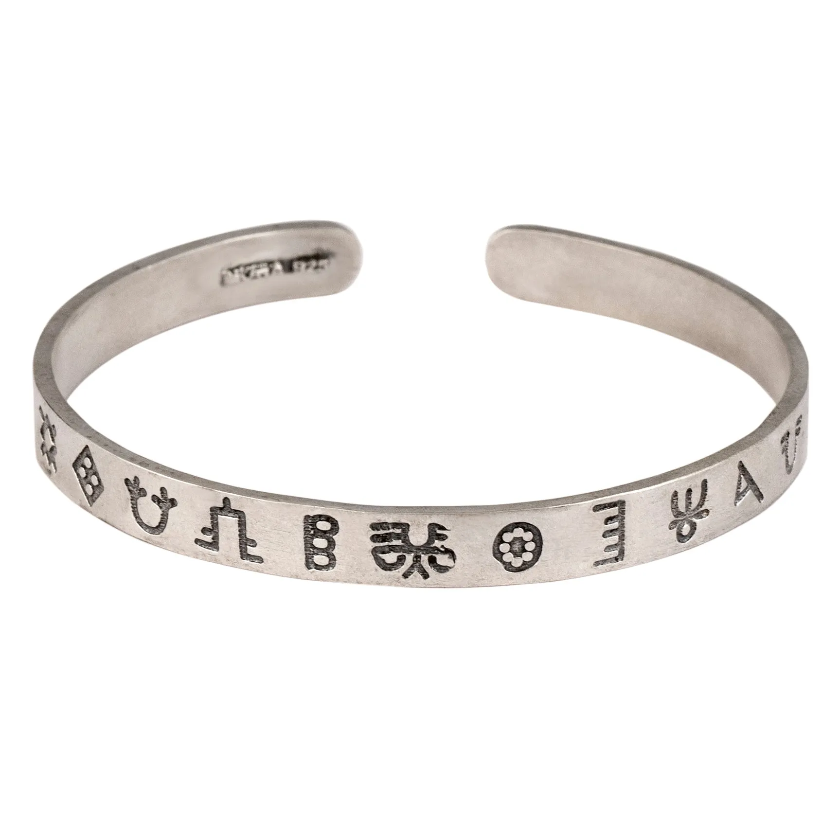 Harappa Script Silver Bracelet by MOHA
