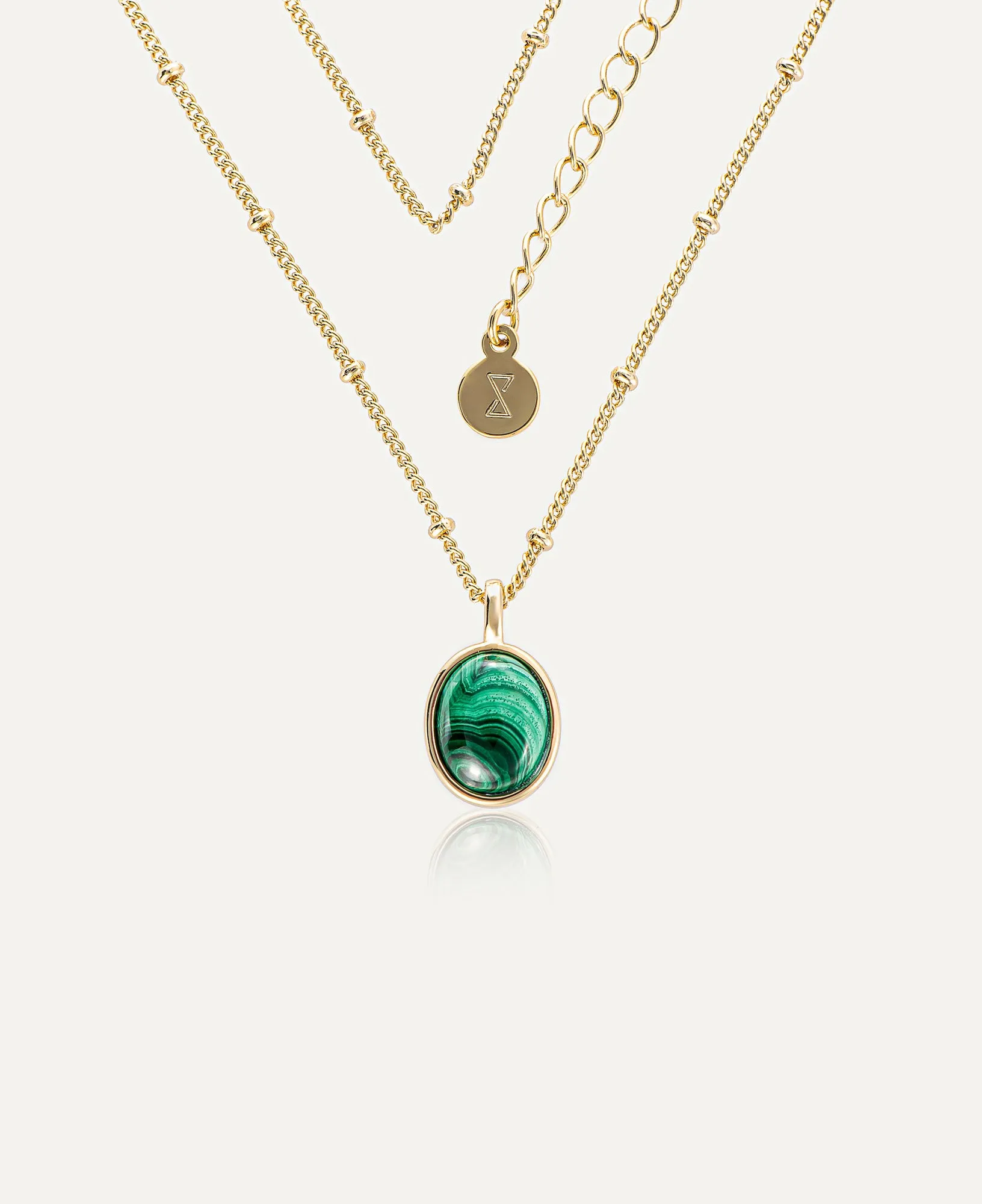 Haru Malachite Bezel Necklace