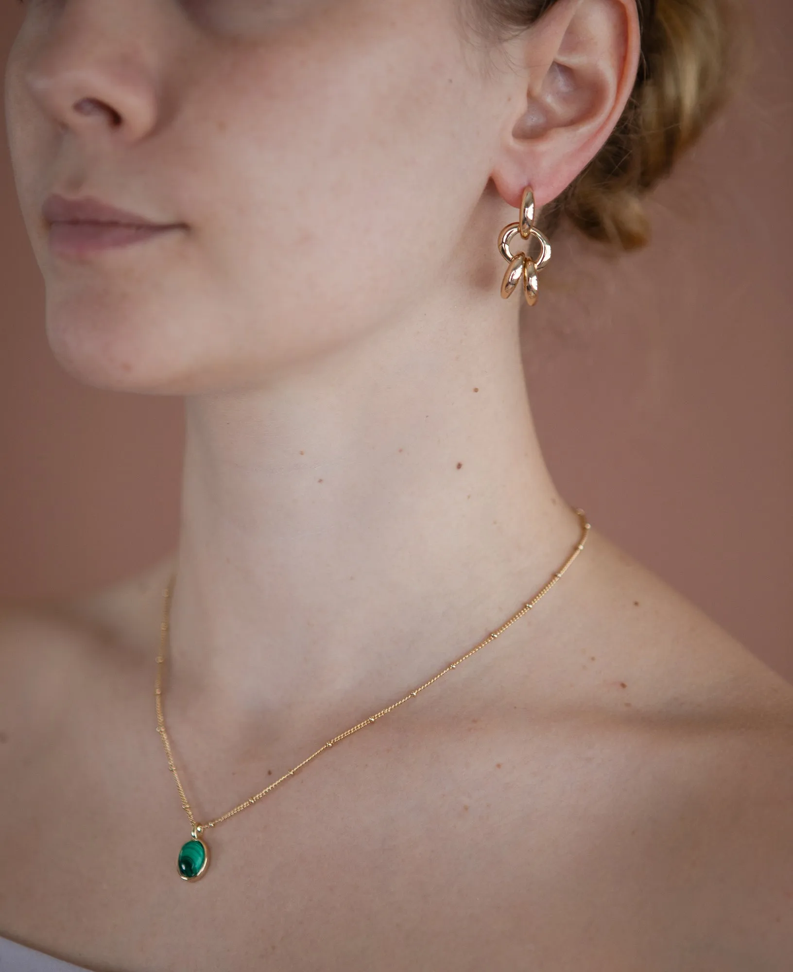 Haru Malachite Bezel Necklace